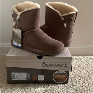 BearPaw Taupe Ankle Boots
